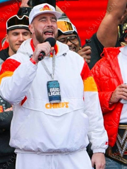 Travis Kelce Kansas City Chiefs Super Bowl Parade Jacket