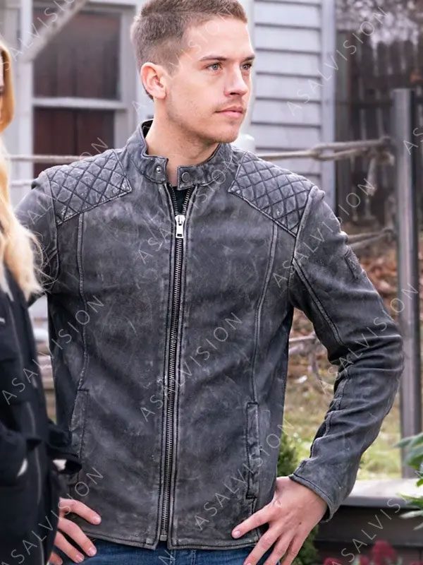 Travis Maddox Movie Beautiful Disaster Dylan Sprouse Distressed Leather Jacket