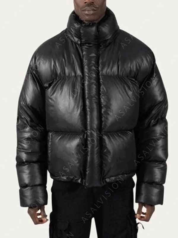 Trendt Vision Black Detachable Hood Puffer Jacket
