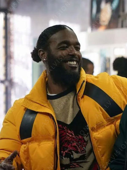 Trig Taylor The Chi Season 5 Luke James Puffer Yellow Jacket