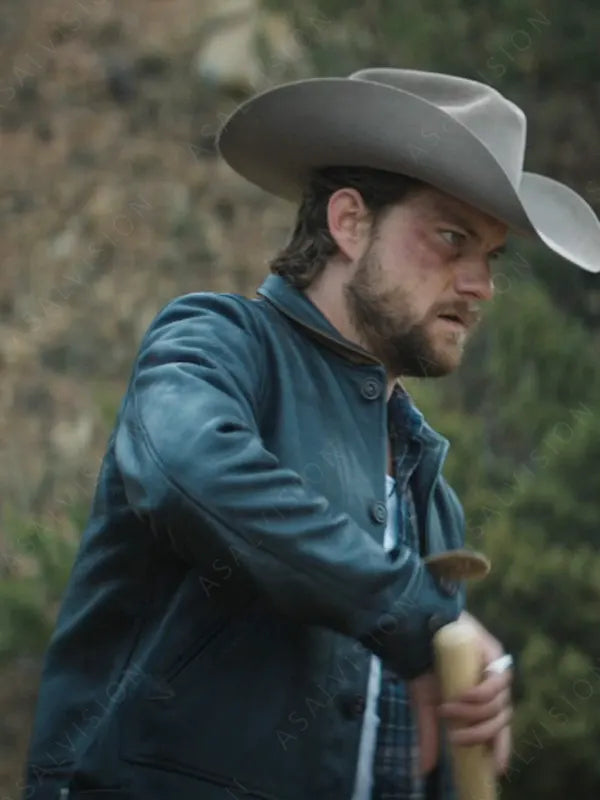 Trigger Warning 2024 Jake Weary Black Leather Jacket