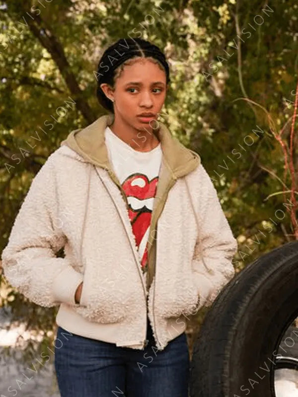 Troy Leigh-Anne Johnson Big Sky Season 2 Harp­er Shearling Jacket