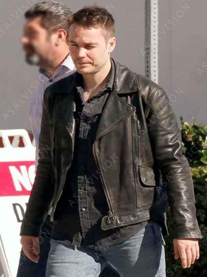 True Detective Paul Woodrugh Black Leather Jacket