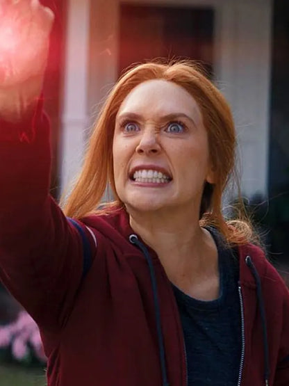 Tv Series WandaVision Wanda Maximoff Red Hoodie