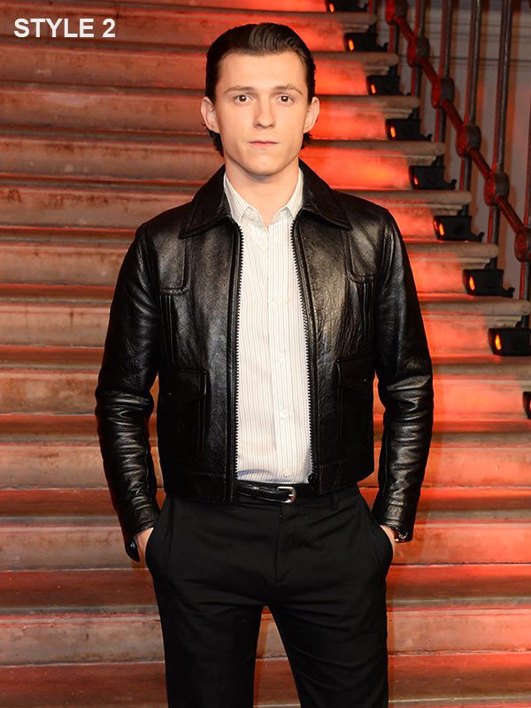 Uncharted 2022 Tom Holland Black Leather Jacket