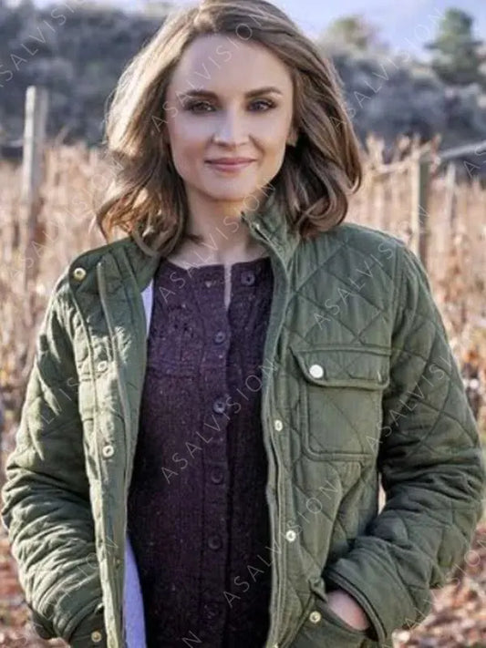 Valentine in the Vineyard Frankie Baldwin Green Quilted Jacket