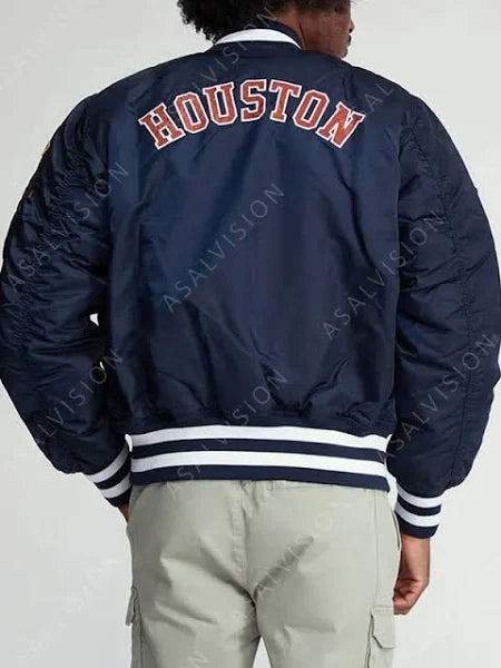 Victory Parade Kate Upton World Series Bomber Jacket With Patches