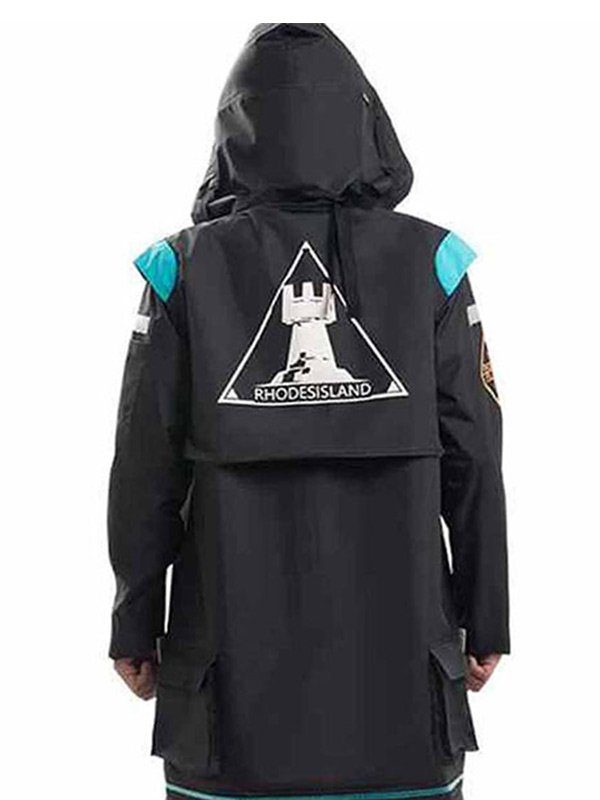 Video Game Arknights Doctor Black Hooded Cosplay Coat