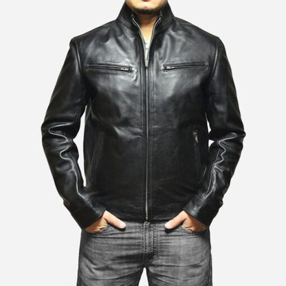 Vin Diesel Black Leather Jacket