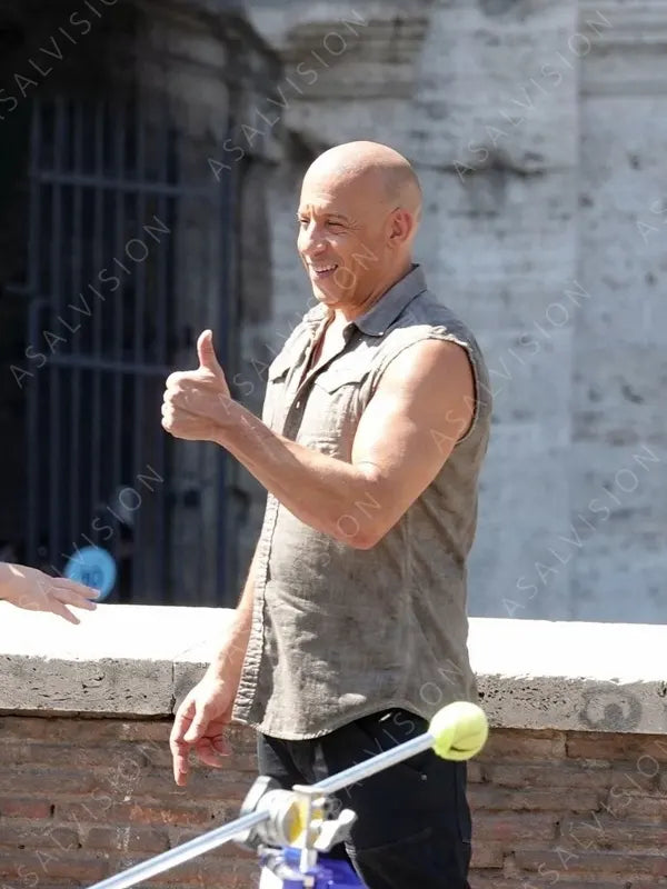 Vin Diesel Fast X 2023 Gray Vest