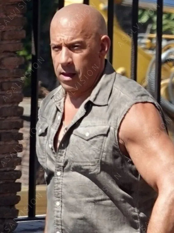 Vin Diesel Fast X Dominic Toretto Gray Vest