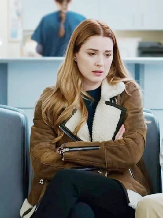 Virgin River Melinda Monroe Brown Shearling Jacket