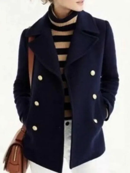 Virgin River Paige Lassiter Blue Wool Peacoat