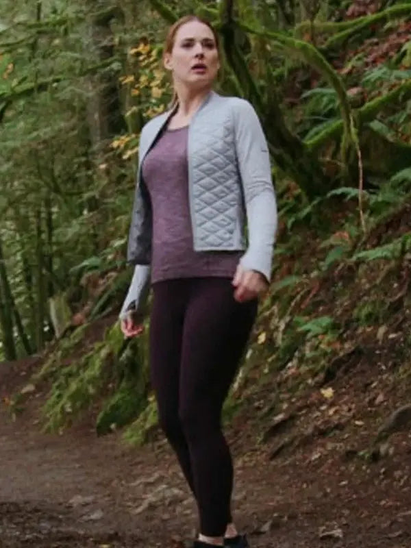 Virgin River Season 2 Alexandra Breckenridge Grey Quilted Jacket