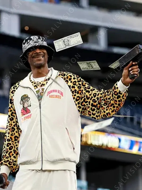 WWE Snoop Dogg Dr. Bombay Death Row Leopard Jacket