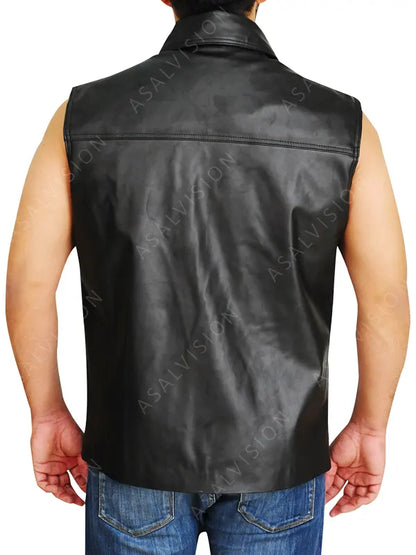 WWE Undertaker Leather Black Vest