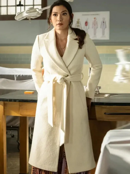Watson 2025 Sasha Lubbock White Belted Coat