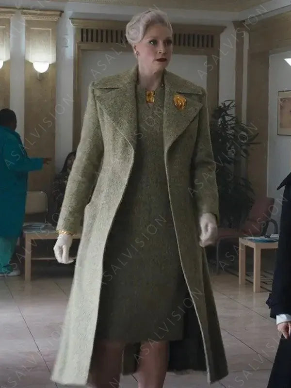 Wednesday Principle Larissa Weems Green Trench Coat