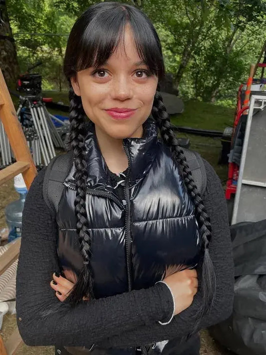 Wednesday Season 2 Addams Black Puffer Vest
