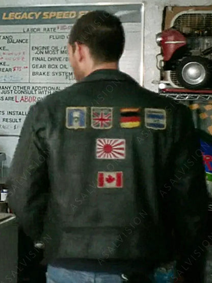 Wes Neal One Fast Move 2024 KJ Apa Black Leather Jacket