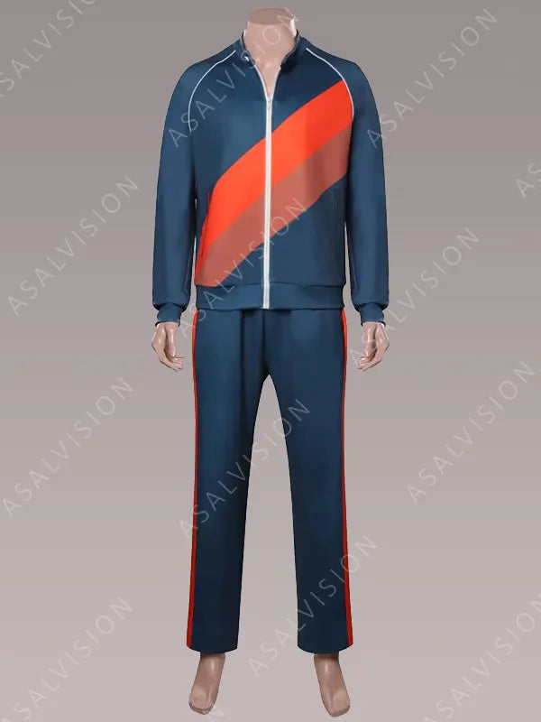 White And Blue Track Suit 