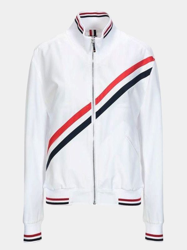 White Bomber Jacket For Men's