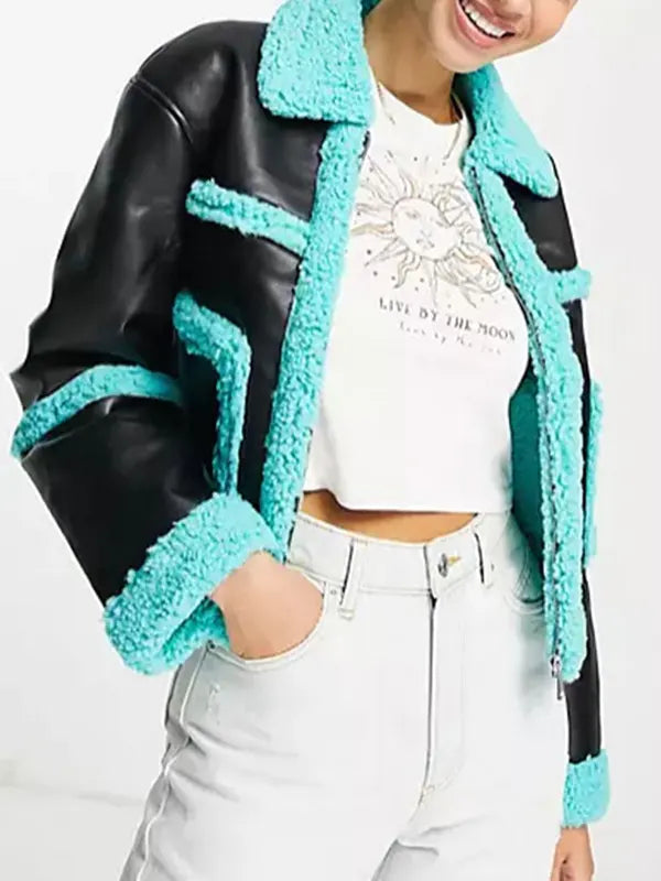 Wickie Roy Girls5eva S02 Renée Elise Goldsberry Shearling Leather Jacket