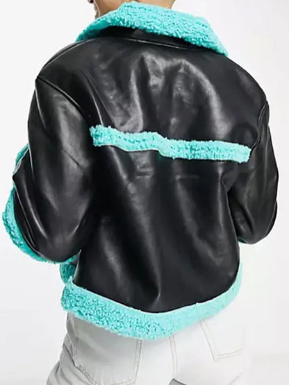 Wickie Roy Leather Shearling Jacket