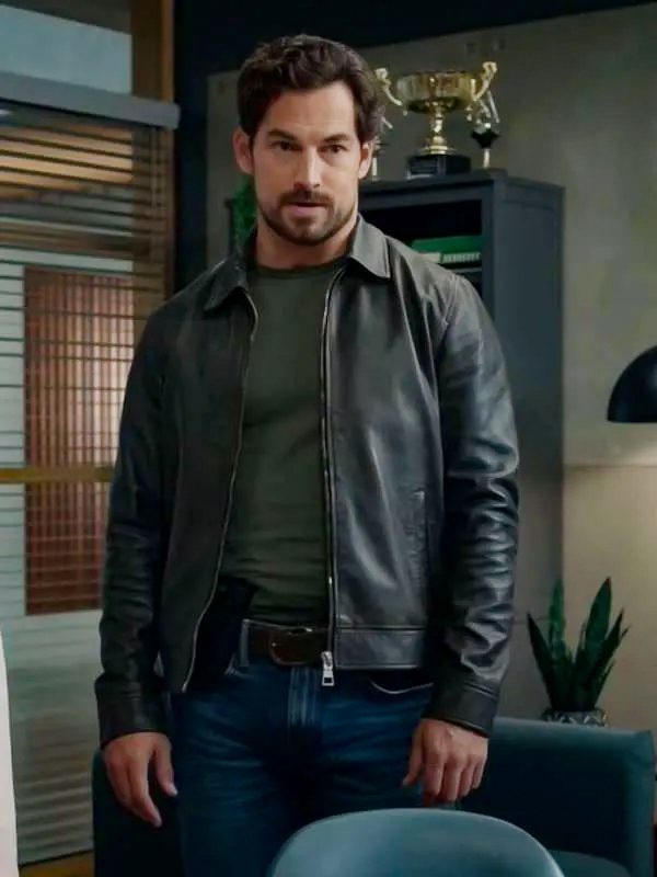 Wild Cards Cole Ellis Black Leather Jacket