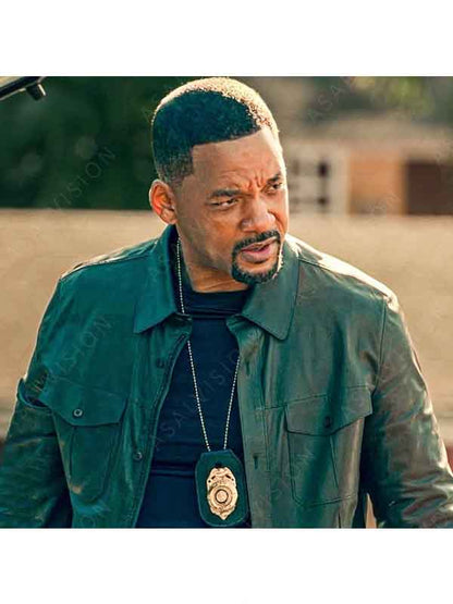 Will Smith Movie Bad Boys Ride or Die 2024 Black Leather Jacket