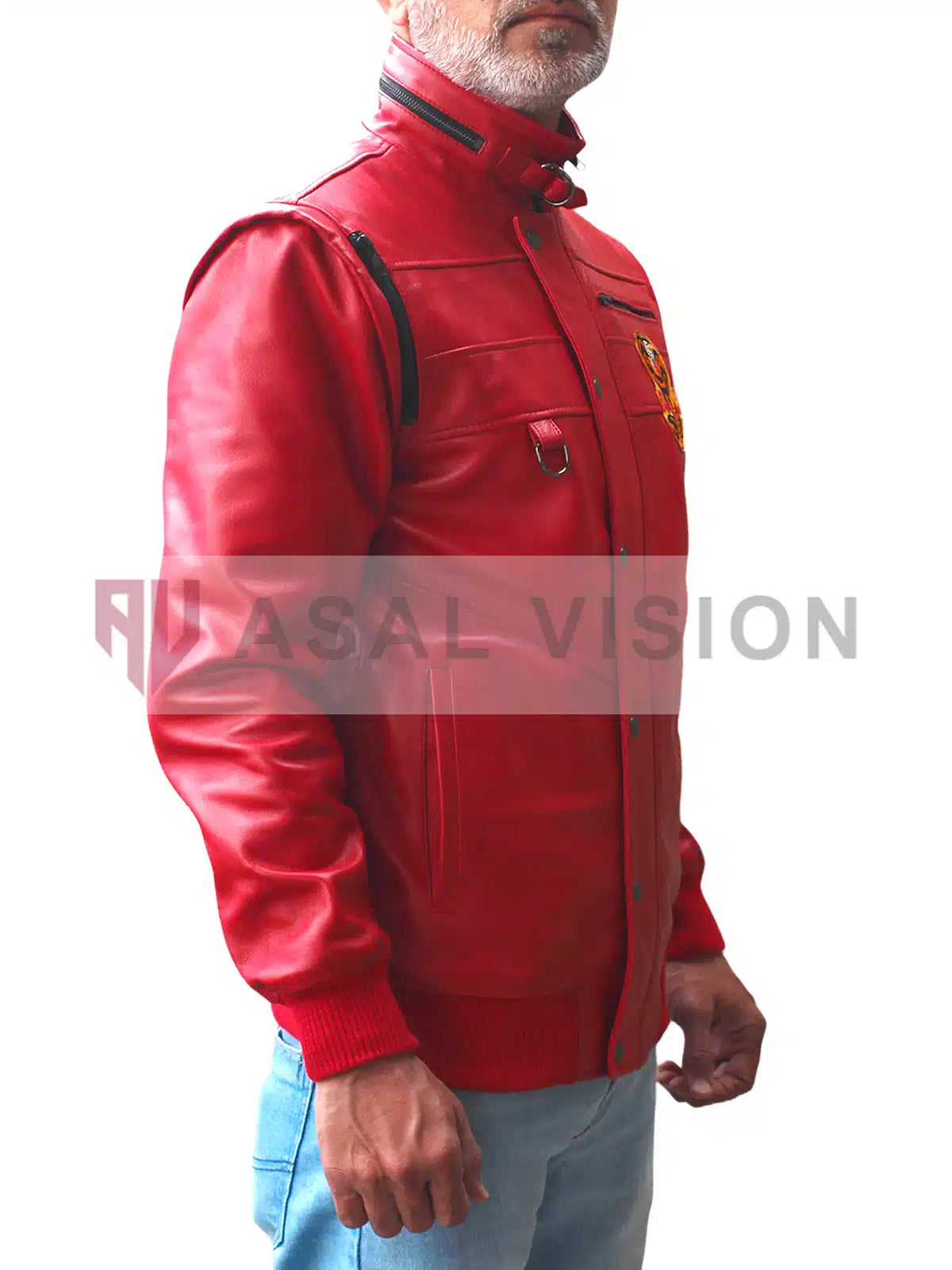 William Zabka Cobra Kai Red Real Leather Jacket