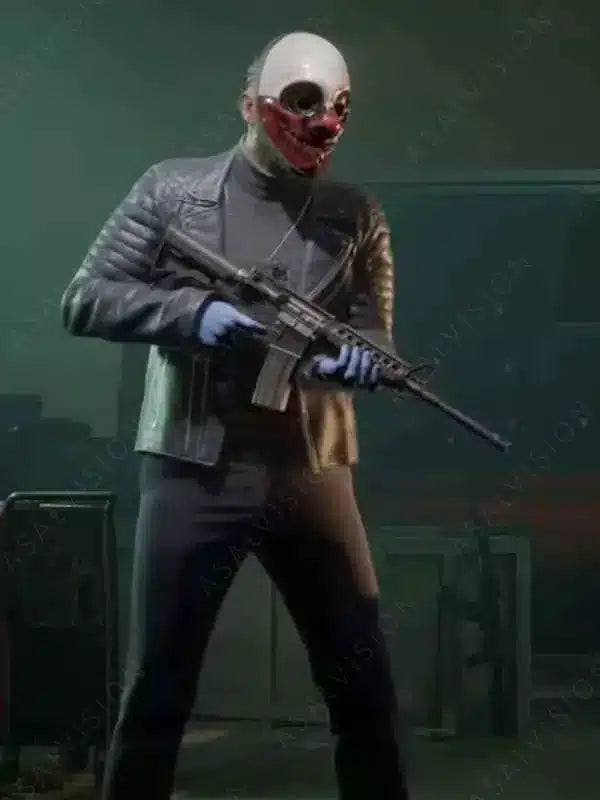 Wolf Payday 3 Black Leather Jacket