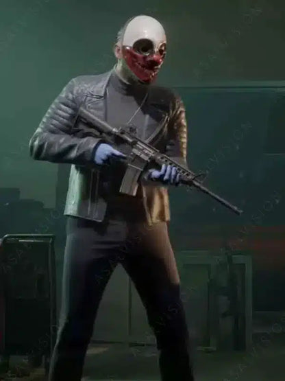 Wolf Payday 3 Black Leather Jacket