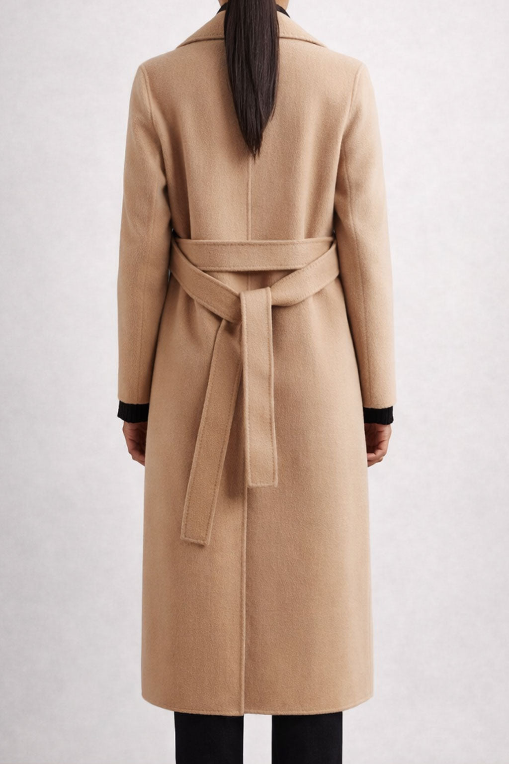 Brisa Beige Wool Trench Coat