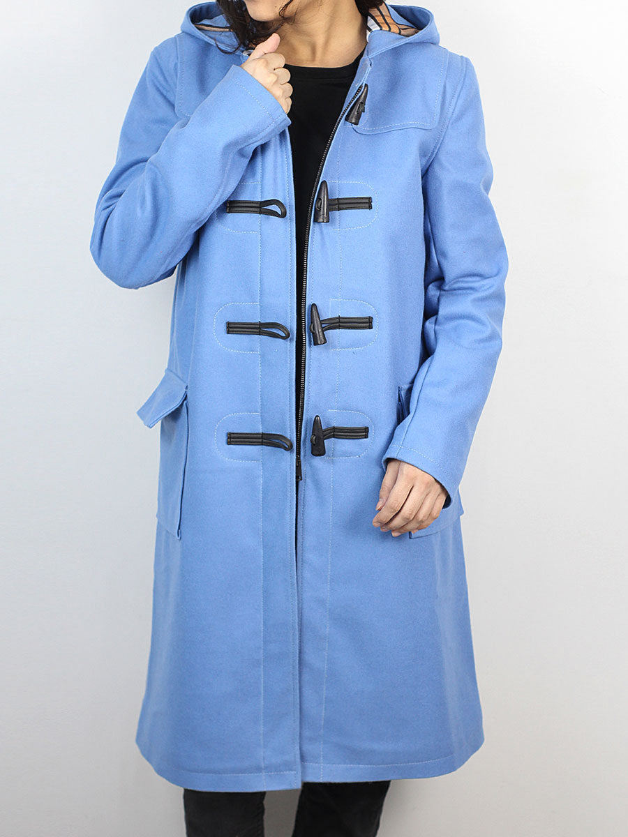 Womens Duffle Blue wool Coat