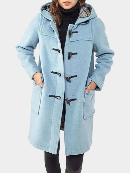 Womens Blue Duffle Coat