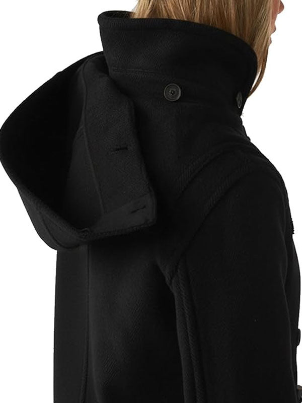 Althea Short Black Duffle Coat