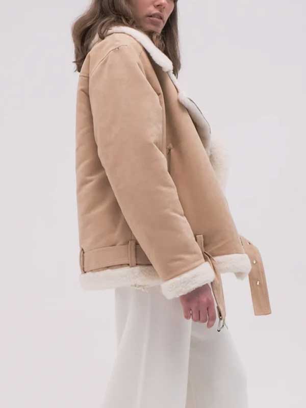 Women's Aviator Shearling Cotton Jacket