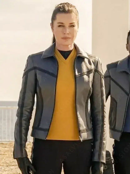 Womens Captain Pike Star Trek Strange New Worlds Away Team Black Jacket