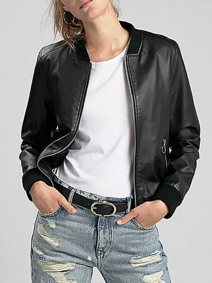 Women's Lambskin Black Leather Jacket