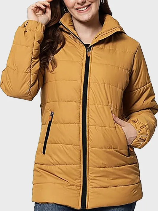 Women's Mustard Puffer Jacket