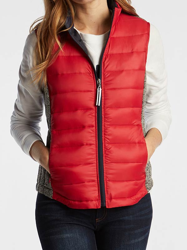 Womens Red Puffer Vest