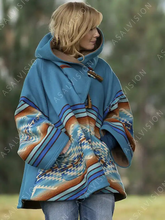 Womens Yellowstone Season 3 Beth Dutton Blue Poncho