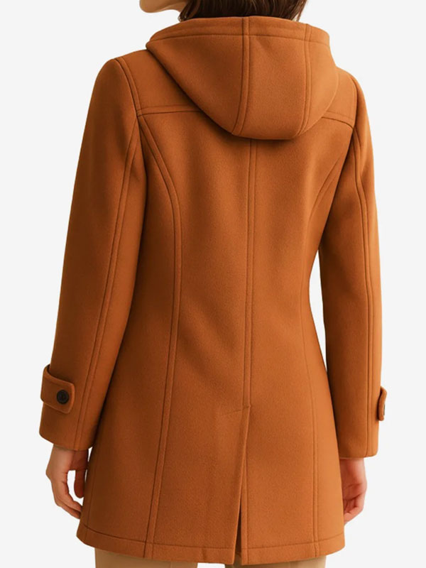 Emory Rust Brown Wool Duffle Coat