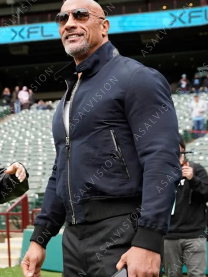 XFL 2023 Celebrity Dwayne Johnson Bomber Jacket