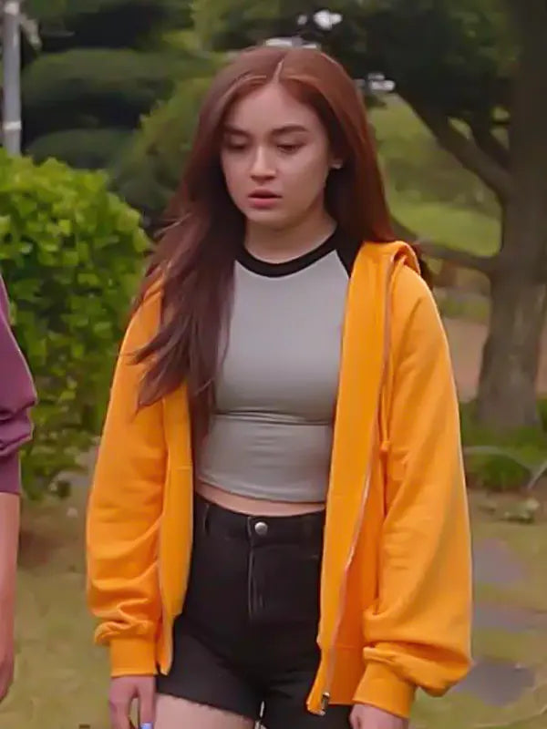 XO Kitty 2023 Anna Cathcart Orange Oversized Hoodie
