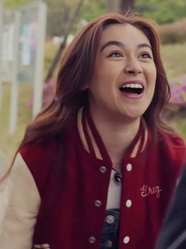 XO Kitty S02 Red and White Varsity Jacket (1)