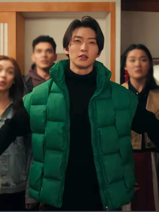 XO Kitty Season 2 Min-ho Moon Green Puffer Vest