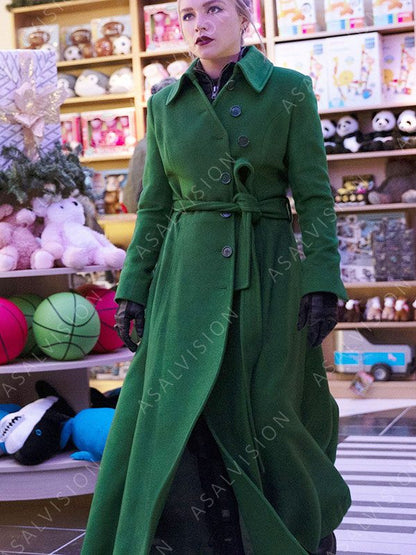 Yelena Belova Hawkeye Trench Green Coat