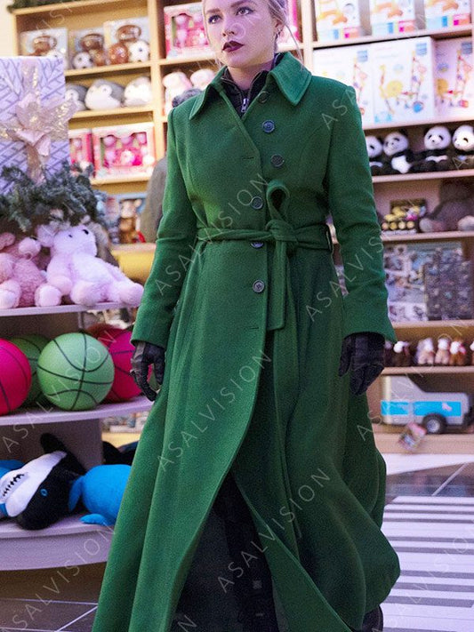 Yelena Belova Hawkeye Trench Green Coat